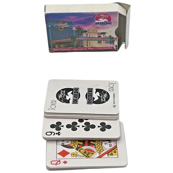 Vintage HOLLYWOOD PARK CASINO Playing Cards Open Box Complete - Picture 5 of 5